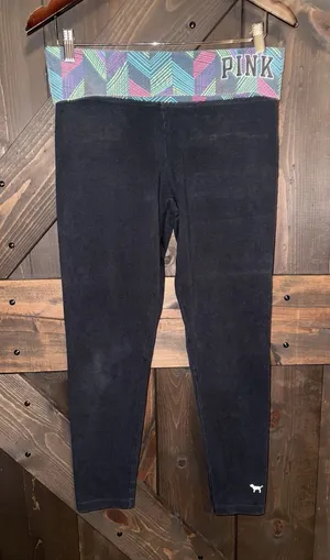 Victorias Secret‎ PINK Yoga Y2K 2015 Women's Sz M Fold Over Leggings thumbnail 1