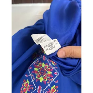 New dress my Michelle embroidered blue large‎ new thumbnail 6