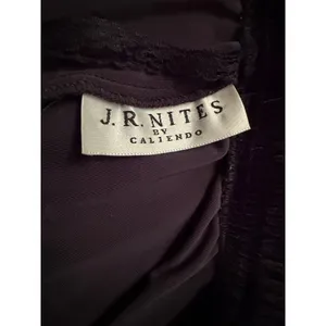 Vintage J.R. Nites by Caliendo Black Velvet Wide Leg Pants Palazzo Whimsygoth thumbnail 4