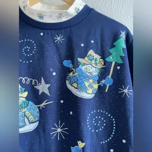 Wrangler Classic Blues Snowman Christmas Sweatshirt, Women's Size L thumbnail 7