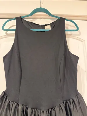Anthropologie Maeve Black Sleeveless Mini bubble‎ Dress small NWT thumbnail 4