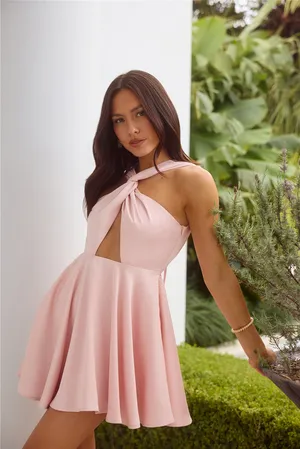 Hello Molly magic of girlhood satin mini dress pink thumbnail 4