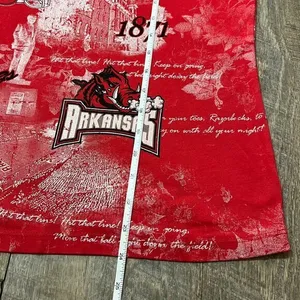 Vintage 90s Arkansas Razorbacks Graphic Retro 3/4 Sleeve Top Womens Medium‎ thumbnail 4