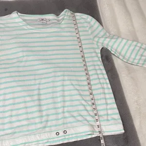 Vineyard Vines Medium Light Green Striped Terry Cloth Swim Cover Up Shirt thumbnail 6