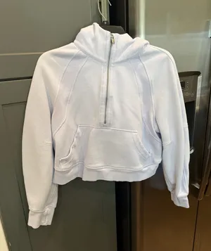Light Purple Lululemon oversized Scuba half-zip Hoodie thumbnail 1