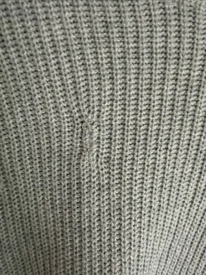 Hollister Light Gray Crewneck Knit Sweater thumbnail 3