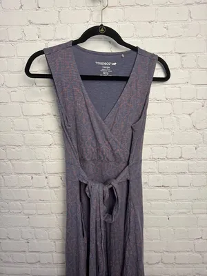 Toad & Co large gray designed dress gorpcore outdoor athleisure swing skater thumbnail 3
