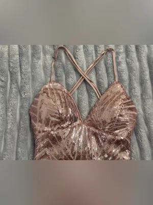 Violet Weekend Blush Pink Sequin Maxi Dress — Size 1/2 — NWT thumbnail 5