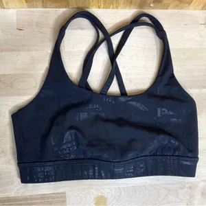 Lululemon Black Energy Manifesto Rare Sports Bra 4 thumbnail 1