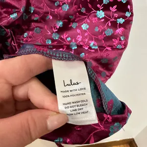 Lulus Always Decadent Magenta Floral Brocade Puff Sleeve Mini Dress Size Medium thumbnail 10