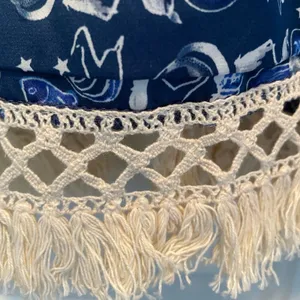 I Madeline Seascape Blue Fringe Sleeveless Top size Large thumbnail 5