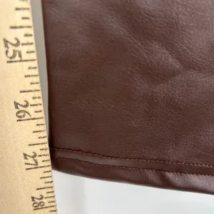 OFFLINE by Aerie Real Luxe‎ Hi-Rise Legging Chocolate Brown Faux Leather Med NWT thumbnail 8