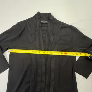 Cable & Gauge Black Open Front Cardigan Size L thumbnail 6