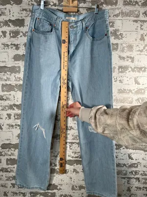Levi’s | low pro straight 31 light washed denim jeans distressed thumbnail 3