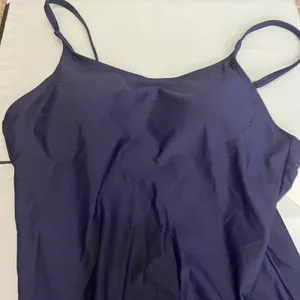New Quince Italian Cami One Piece Womens Swimsuit Deep Navy Blue Size Large thumbnail 4