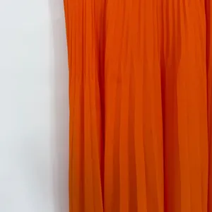 Karen Millen Orange Pleated Midi Dress US 10 Beaded Straps Wedding Guest thumbnail 4