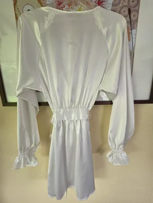 Betsey Johnson White Satin Lace Short Robe XS/S thumbnail 9