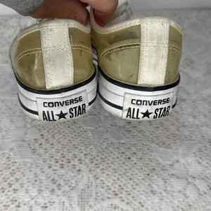 Converse plastic yellow clear low top all star shoes sneakers sz 7 thumbnail 5