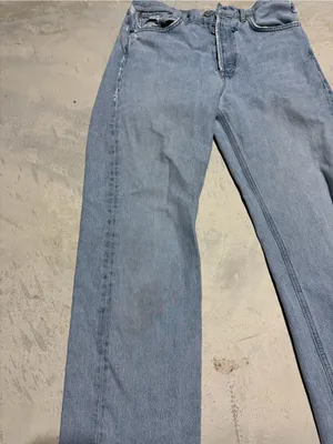 Agolde 90sLight Wash Straight Leg Jeans NEEDS REPAIR 27 thumbnail 2