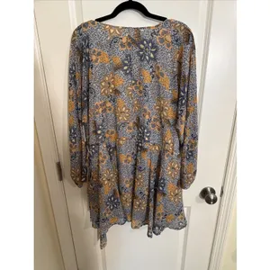Free People Teegan Mini Dress Floral Print Small Boho Bohemian Coastal Country S thumbnail 6