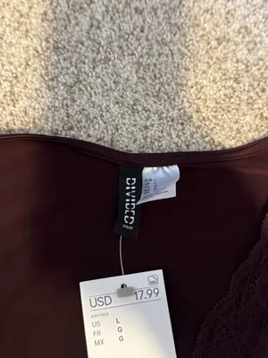 H&M bodysuit tank top lace thumbnail 3