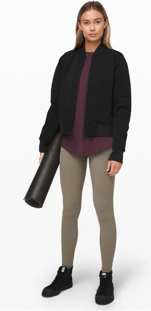 Lululemon Women's Black Non-Stop Bomber *Reversible - Size - 8 thumbnail 1