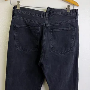 Agolde Criss Cross High Waist Jeans 29 Womens Black Shambles Cotton Frayed thumbnail 6