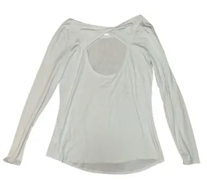 Athleta light blue oval open back long sleeve women’s size medium thumbnail 1