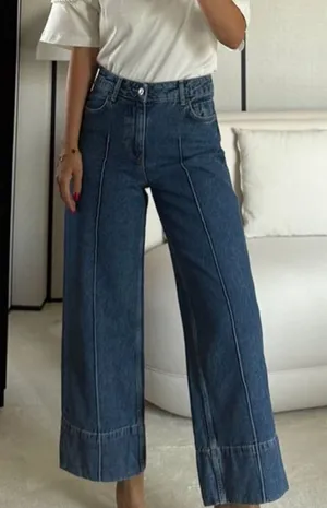 Zara Wide Leg Crop Jeans thumbnail 1