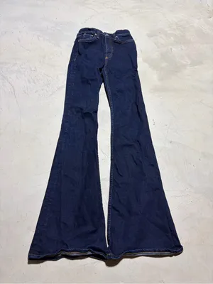 Rag & bone Casey High-Rise Dark Blue Flare Jeans 24 thumbnail 1