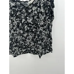Free People‎ Womens Black Kora Cami Tank Size XS Feminine Floral Coquette Light thumbnail 4