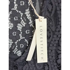 Lovestitch Black Love Letter Lace Mini Dress size Small NWT thumbnail 5