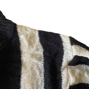 Vintage OHI Striped Sweater Black Size M thumbnail 5