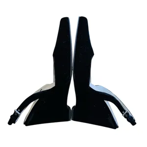 Prada Black velvet Slingback wedge Heels thumbnail 4