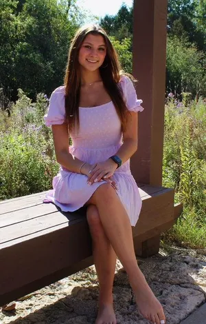 Purple flowy dress thumbnail 2