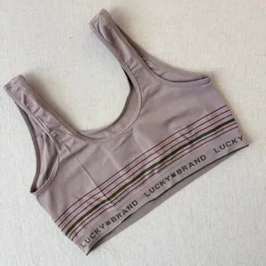 Lucky Brand Womens‎ Seamless Logo Striped Bralette Mauve Size 1X thumbnail 9