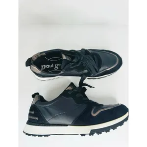 Paul Green Weaver Black Leather Sneaker Comfort Trainer US 9 UK 6.5 thumbnail 4