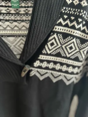 Vtg Lauren Ralph Lauren Knitted Fair Isle Sweater L Fisherman Black Nordic thumbnail 2