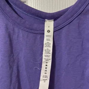 Lululemon Classic Fit Cotton Blend Scoop Dress Size 4 Purple Linen Tank Shirt thumbnail 4