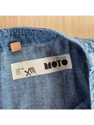 Topshop Moto Denim Blue Dress With Zipper Size 8 thumbnail 2