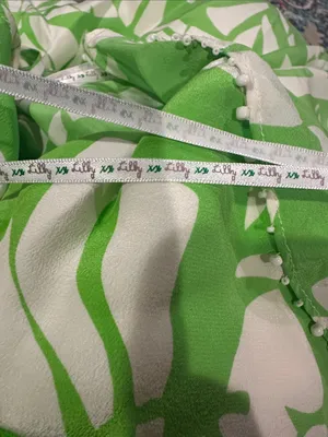 Lilly Pulitzer Darcia Silk Limeade Wishing you were here Green Floral Dress 6 thumbnail 8
