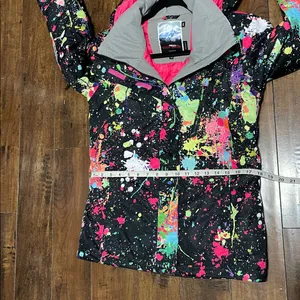 GSOU SNOW Paint Splatter Snowboarding Insulated Jacket Size XS Regular Fit NWOT thumbnail 14