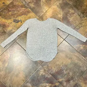 Aerie Just Add Leggings Gray Long Sleeve Open Back Sweater XS thumbnail 3