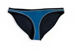 Triangl crochet trim neoprene bikini bottoms thumbnail 1