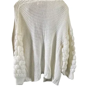 Harper Heritage size M loose weave oversized balloon popcorn sleeves cardigan. thumbnail 3