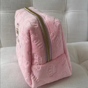 NWT Juicy Couture Pink Embossed Cosmetic Case. thumbnail 4