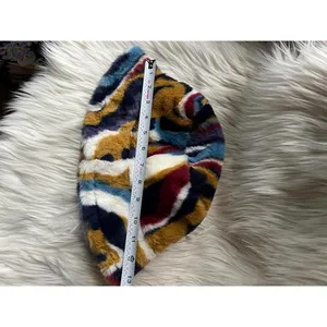 Vibrant Multi-Color Faux Fur Bucket Hat thumbnail 3