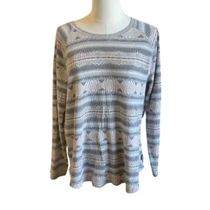 Eddie Bauer pink and grey thermal pajamas set XL lounge sleepwear thumbnail 3