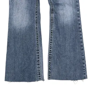 Silver Jeans Lola Flare Leg Distressed Denim Blue Jeans Pants size 28 thumbnail 3