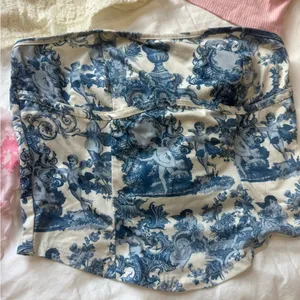 SHEIN Crop Tops Set - White, Cream, Pink,‎ Blue Floral thumbnail 5